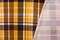 Yellow-Black-Multi Poly Plaid Print Liverpool Double Knit Fabric By the Yard